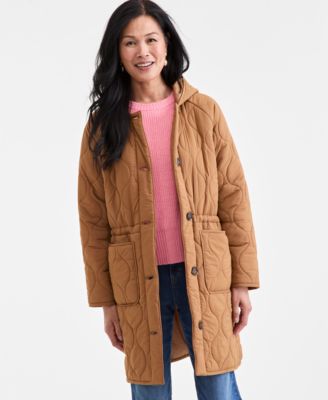 Style & Co - Women's Diamond-Quilted Hooded Jacket