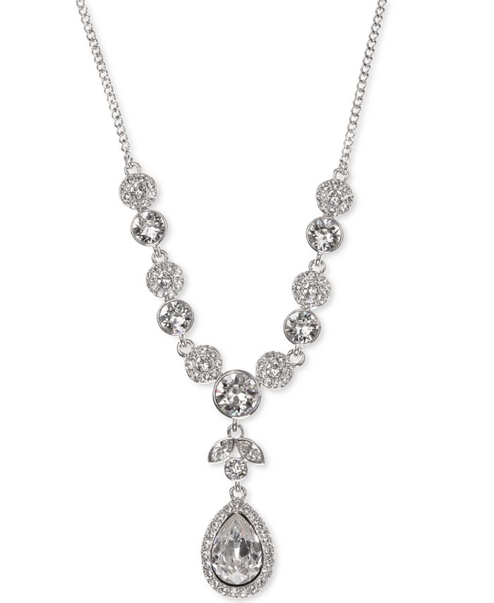Givenchy Multi-Crystal Y-Neck Necklace - Macy's