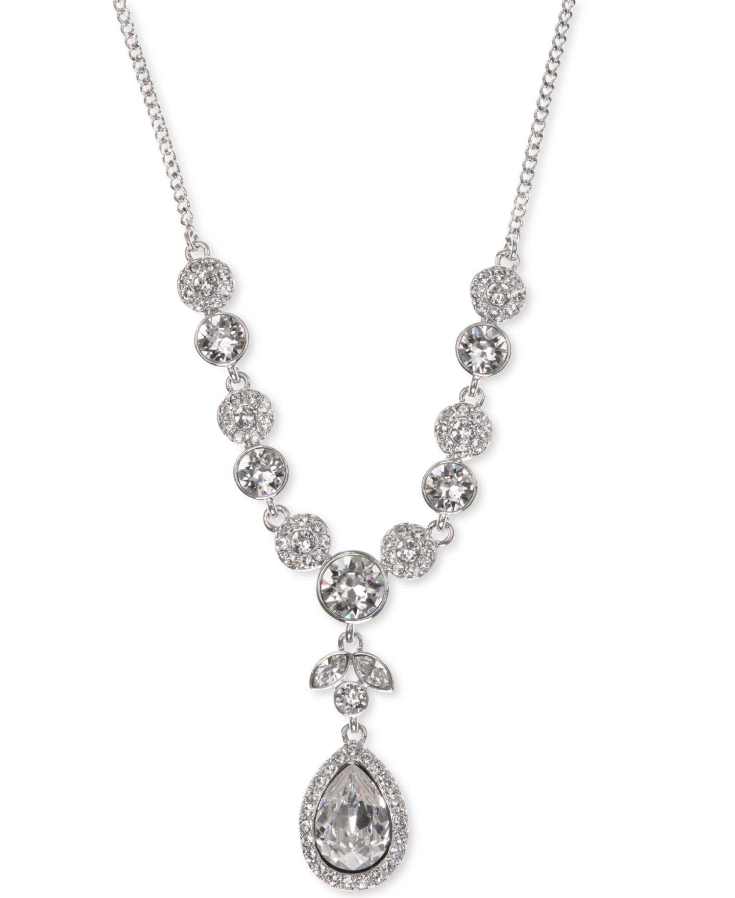 Multi-Crystal Y-Neck Necklace
