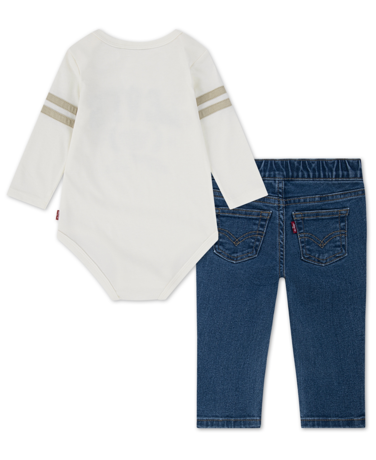 Levi's Baby Boys 2-piece Football Bodysuit T-shirt And Denim Pants Set In Multi