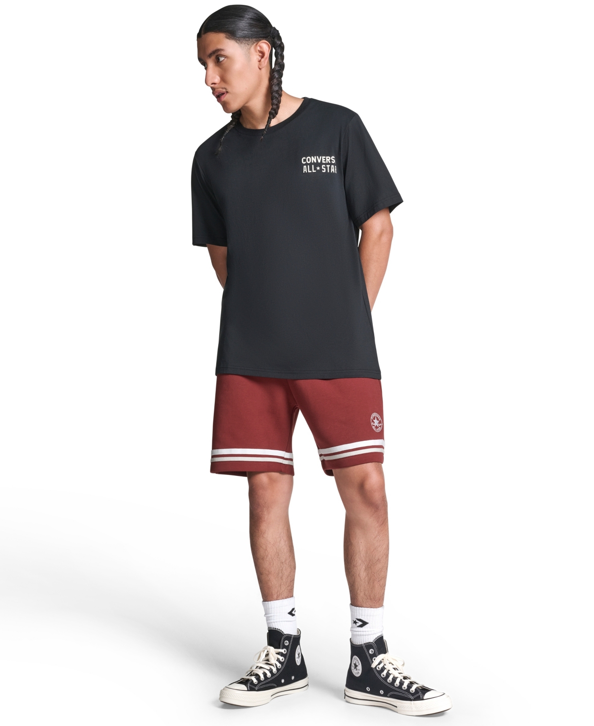 Converse Men's Retro Chuck Knit Shorts In Brown