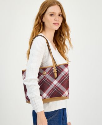Plaid Tulip Tote Bag, Macy's Exclusive