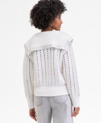 Women's Embellished Sailor-Collar Sweater, Macy's Exclusive