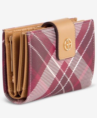 Plaid Framed Indexer Wallet, Macy's Exclusive
