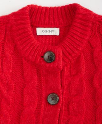 Women's Chunky Cable-Knit Cardigan, Macy's Exclusive