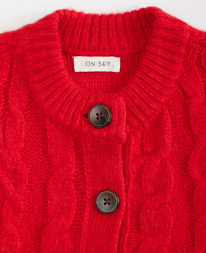 Women's Chunky Cable-Knit Cardigan - thumbnail 5