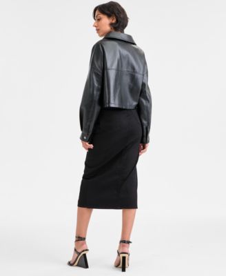 Women's Flaminia Cropped Faux-Leather Jacket