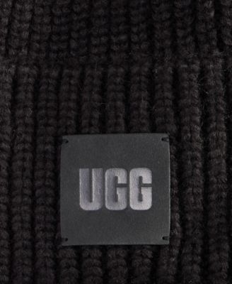 UGG正規品 CHUNKY RIB BEANIE LOGO ブラック UGG® Women's Chunky Rib-Knit Logo-Patch Beanie - Macy's
