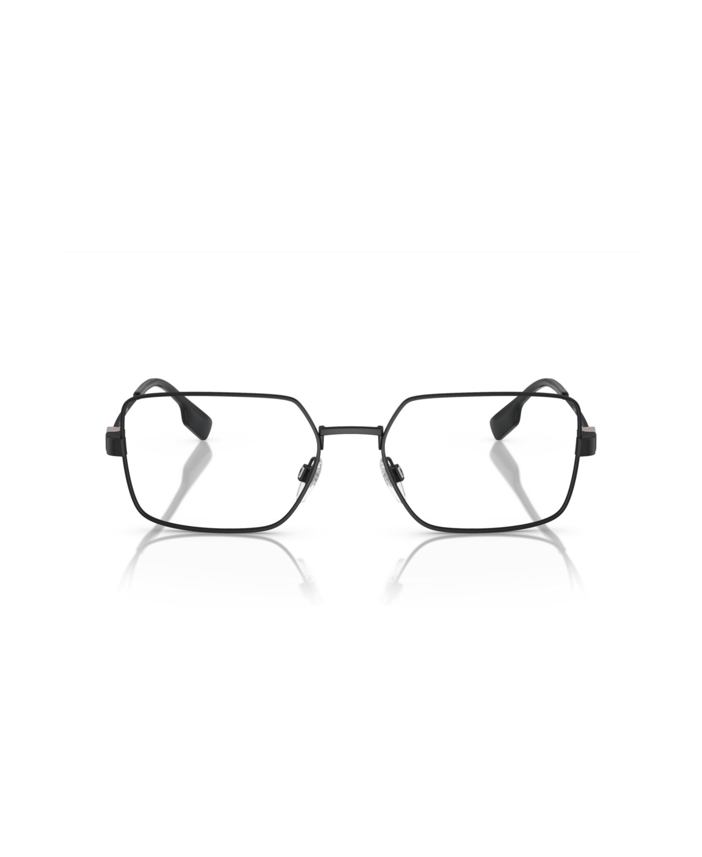 Мужские очки Burberry Man Rectangle Metal BE1380 Eyeglasses, цвет: Чёрный — фото 3
