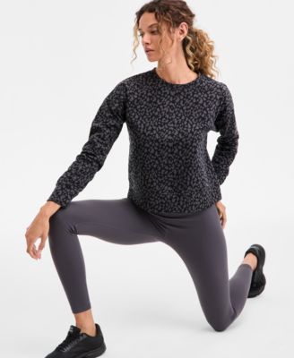 Women's Relaxed Animal-Print Fleece Sweatshirt, Macy's Exclusive 
