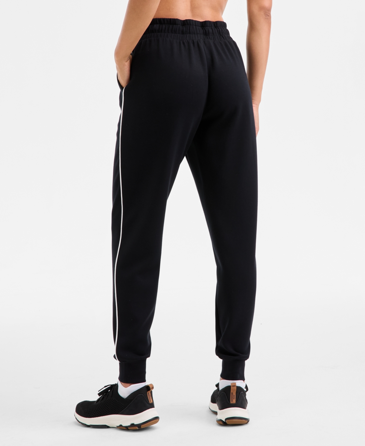 Id Ideology Women's Relaxed Butter Soft Joggers, Macy's Exclusive In Black