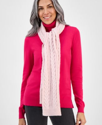 Women's Solid Cable Knit Scarf, Macy's Exclusive 