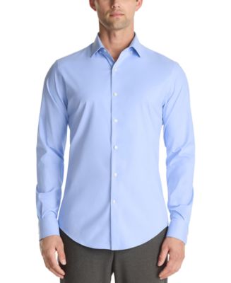 Tommy Hilfiger Men's Tech Athletic Fit Dress Shirt - Sky Blue - Size 14.5 32/33