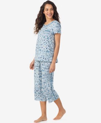 Women's Short Sleeve Cropped Pajama Set