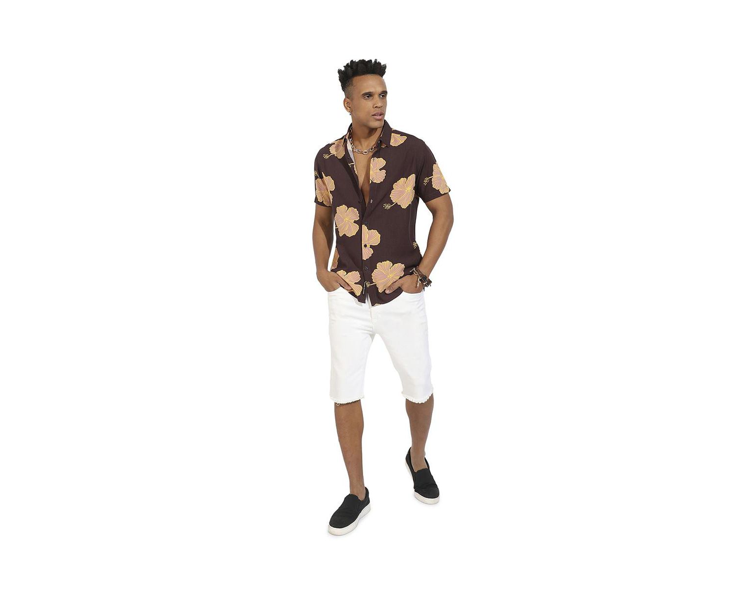 Men's Hibiscus Print Shirt