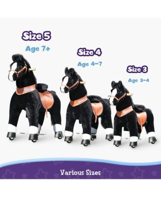 Ride-on Horse Black Model U Size 3 for 3-4 Years