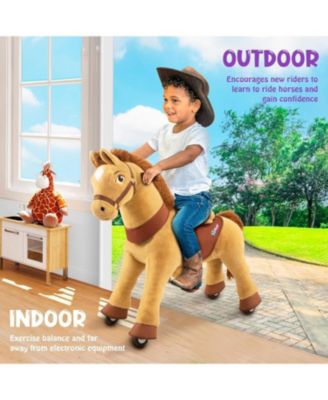 Ride-on Horse Light Brown Model E Size 4 for 4-7 Years