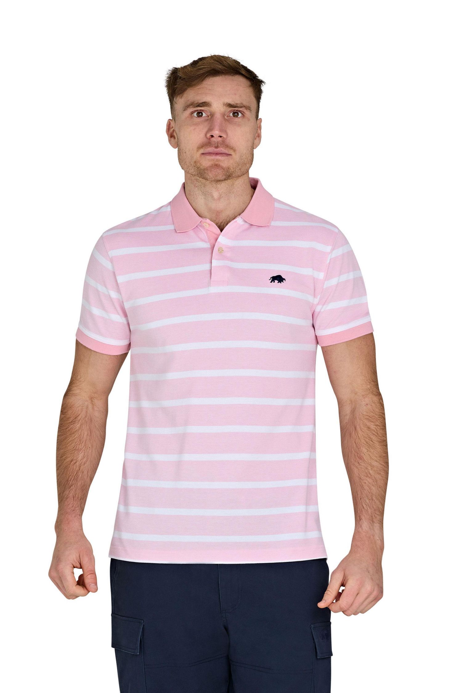 Men's Birdseye Stripe Pique Polo