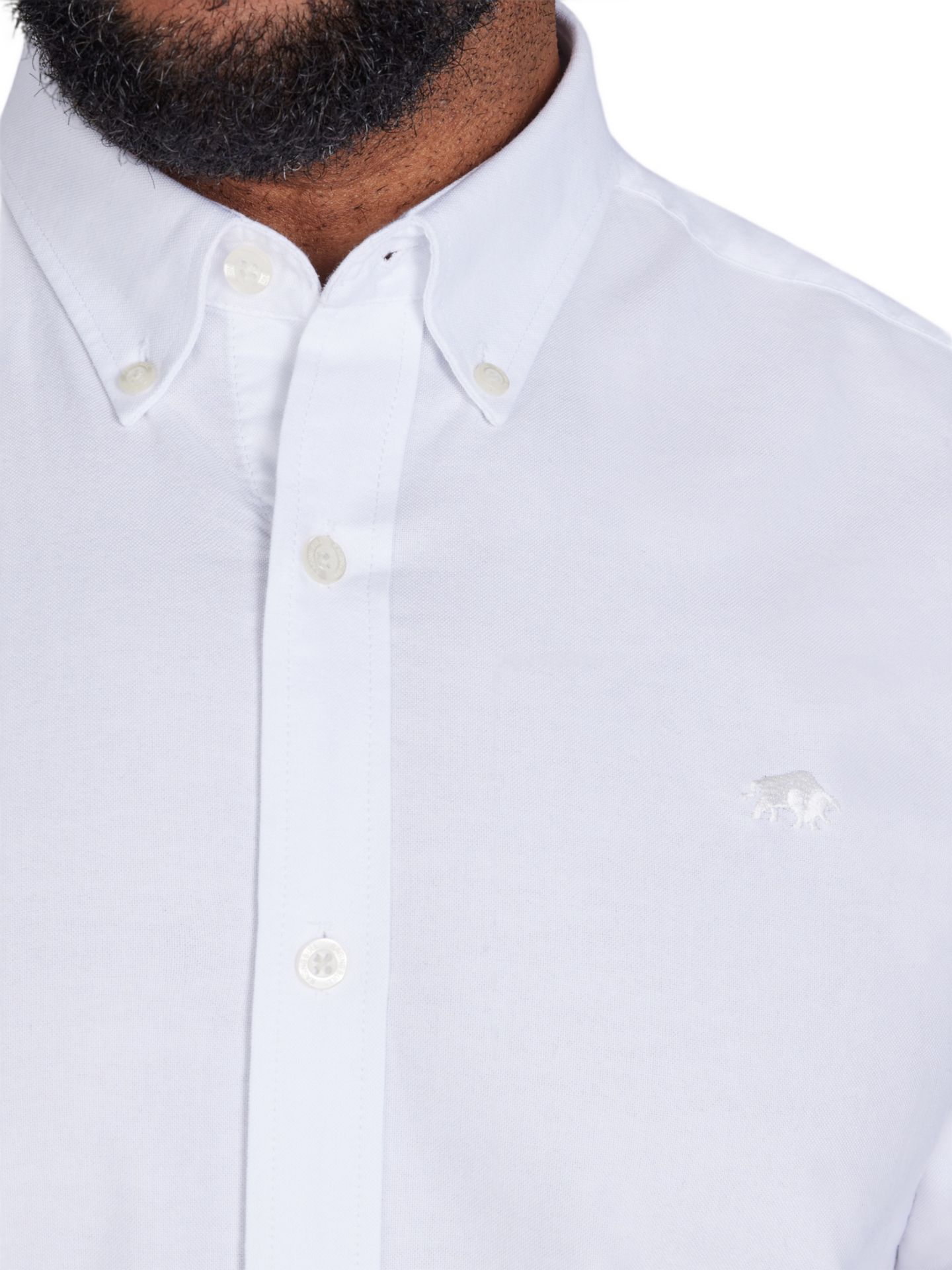 Мужская рубашка Raging Bull Oxford с длинным рукавом, цвет: Белый — фото 2