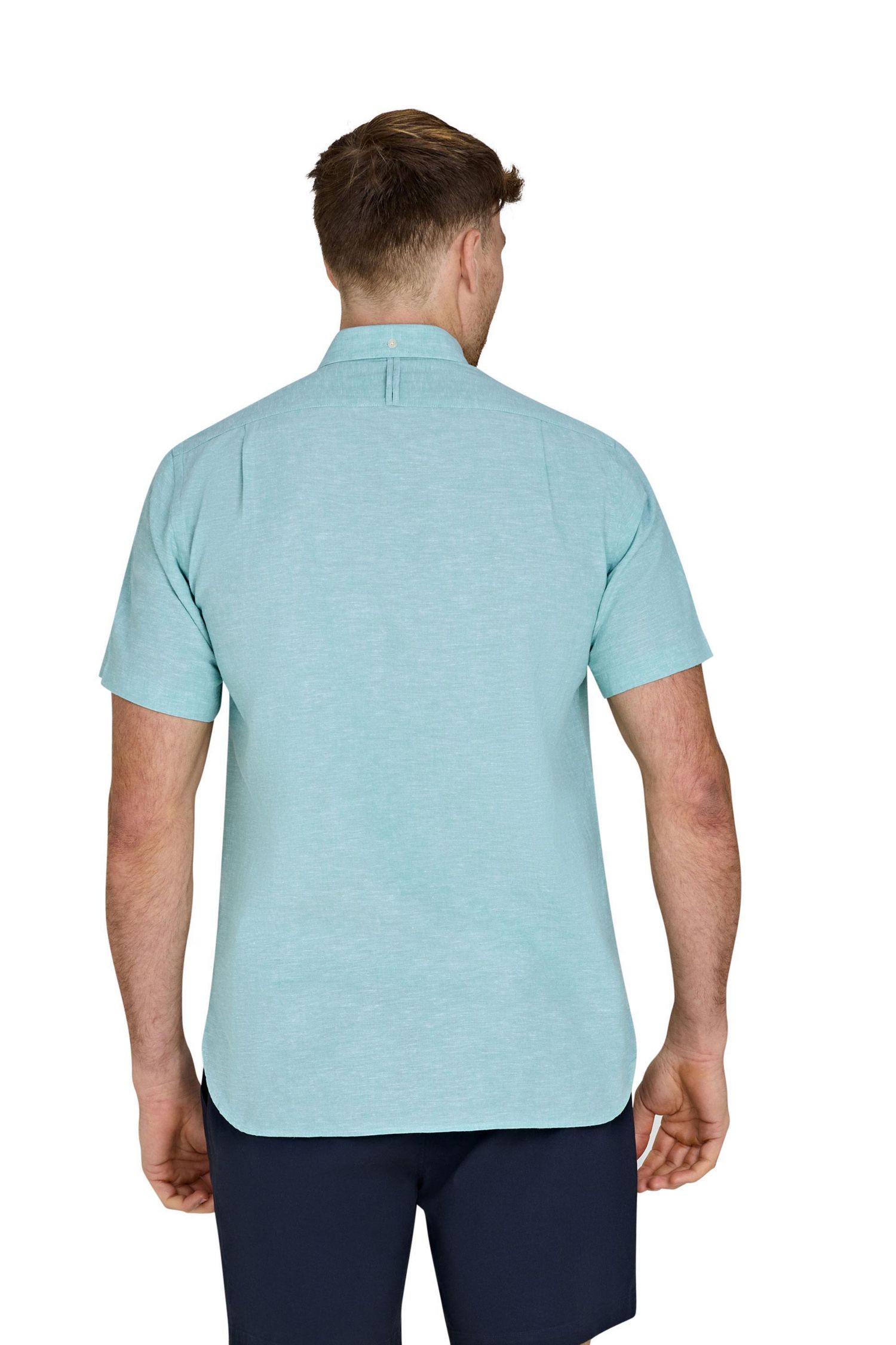 Men's Short Sleeve Linen Blend Shirt