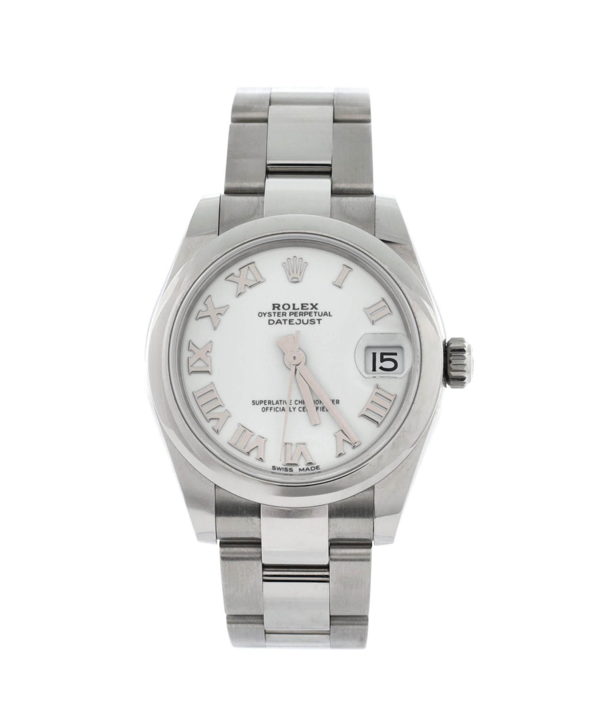 Oyster Perpetual Datejust Automatic Watch in Stainless Steel 31mm - Dial color: white