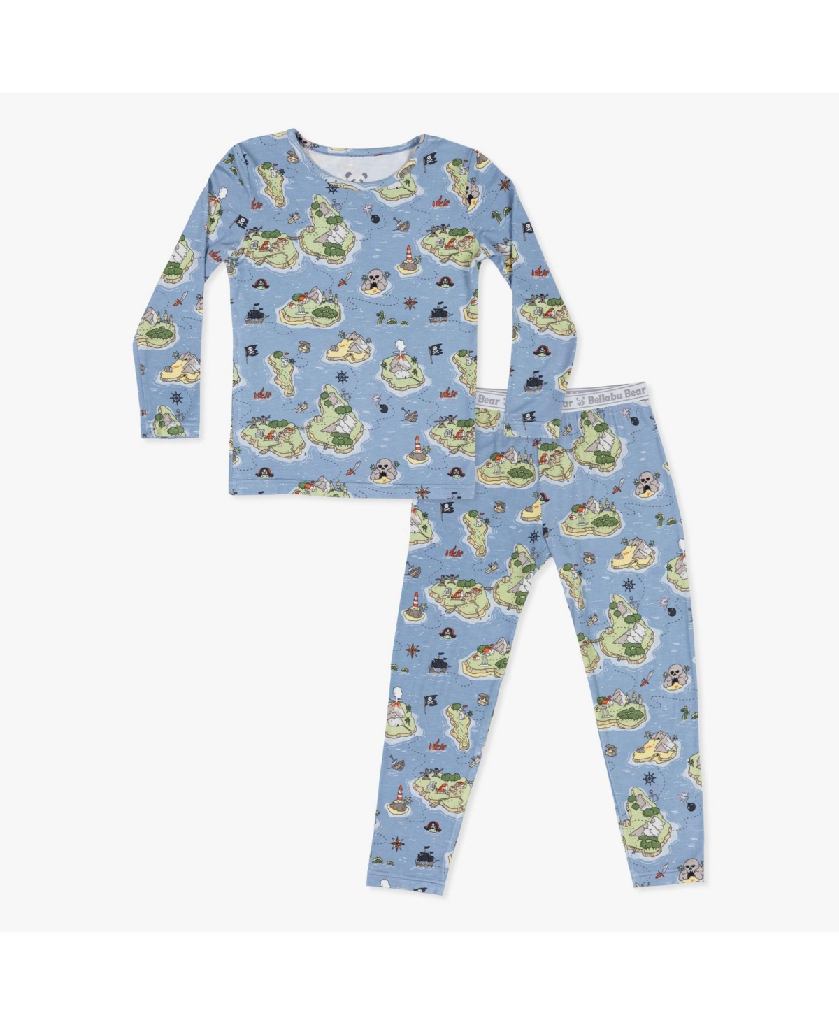 Bellabu Bear Unisex Kids' Pirate Cove Set of 2 Piece Pajamas - Pirate cove
