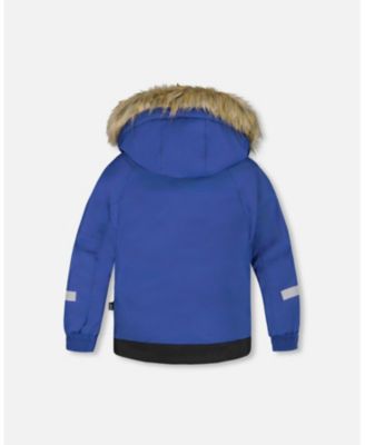 Boy Two-Piece Play Snowsuit Navy and Brown - Child