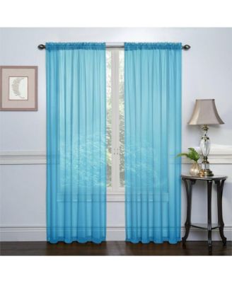 Basic 2 Pack Sheer Voile Home Window Curtains - 52 in. W x 84 in. L