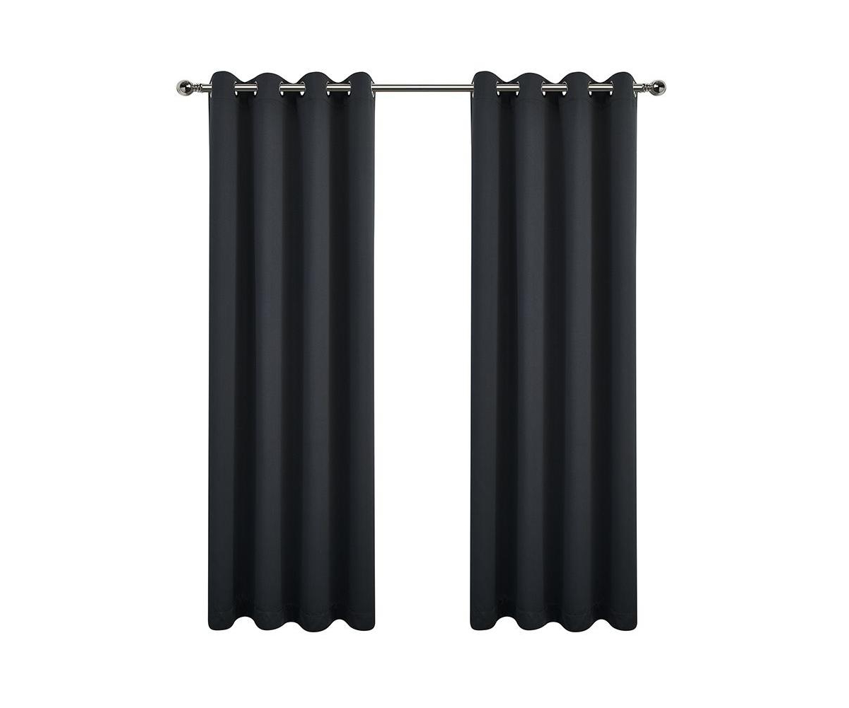 Kate Aurora 100% Hotel Blackout Thermal Insulated Grommet Curtains (2 Pack