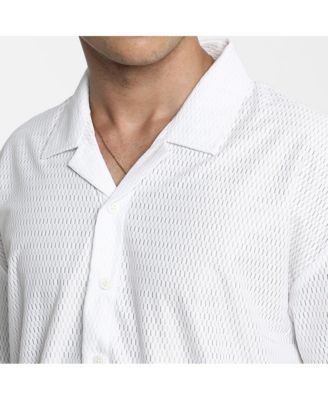 Men's Chalk White Oversized Honeycomb Shirt