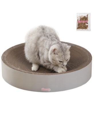 Nelson 20.13" Modern Cardboard Round Bowl Cat Scratcher with Catnip
