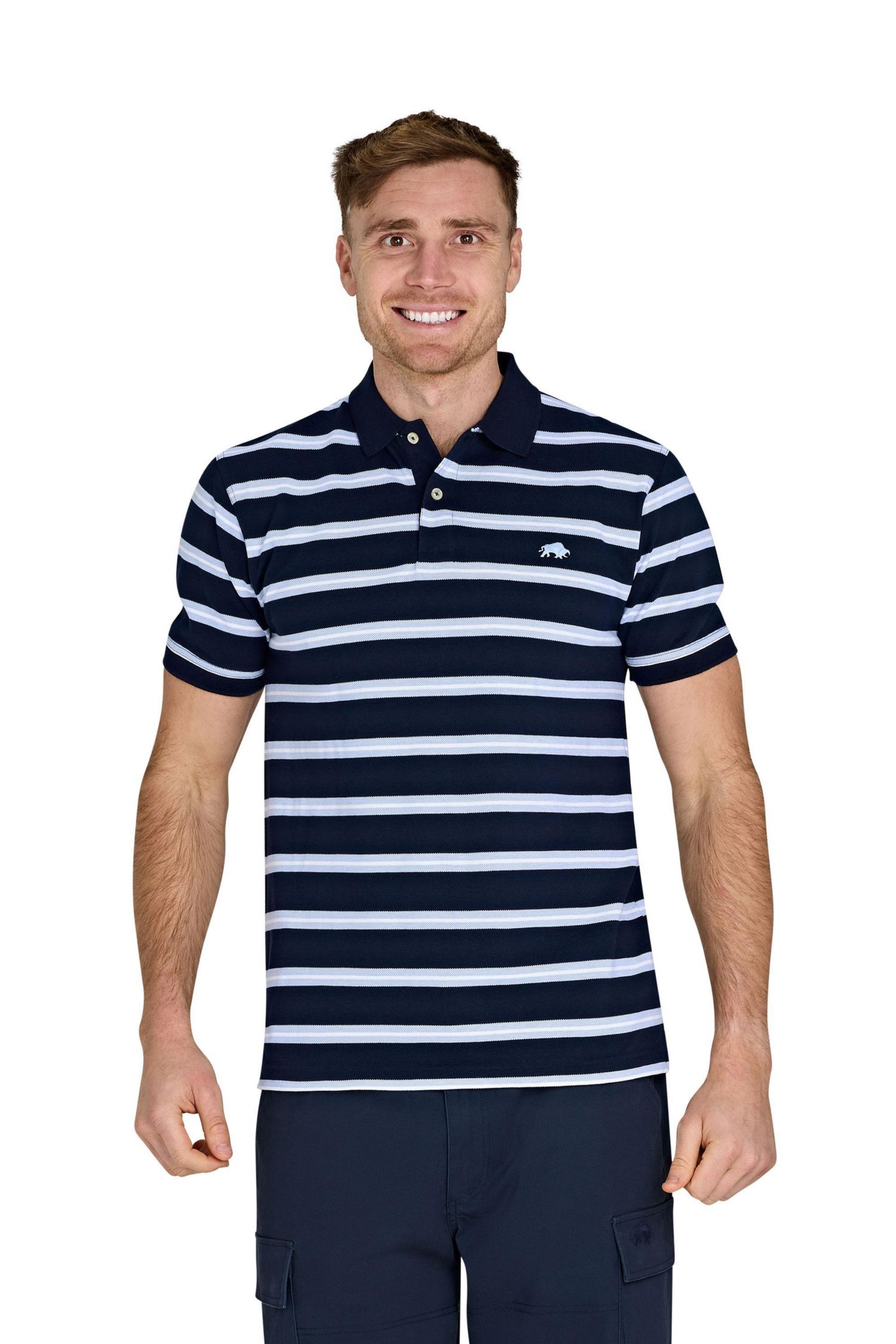 Men's Triple Stripe Birdseye Polo Shirt