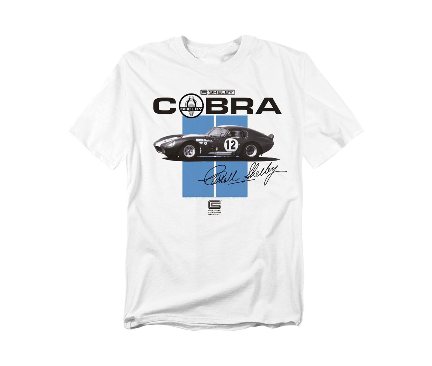 Мужская футболка Shelby Cobra Racing Stripes, цвет: Белый — фото 1