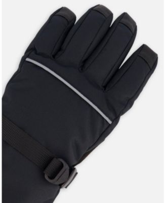 Kids Unisex Winter Teknik Gloves Black - Child