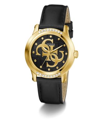 Women's Black Gold Tone Analog Watch, 36mm