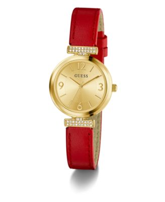 Women's Red Gold Tone Analog Watch, 28mm