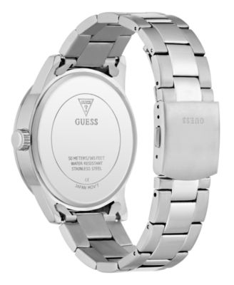 Men's Silver Tone Multi-function Watch, 44mm
