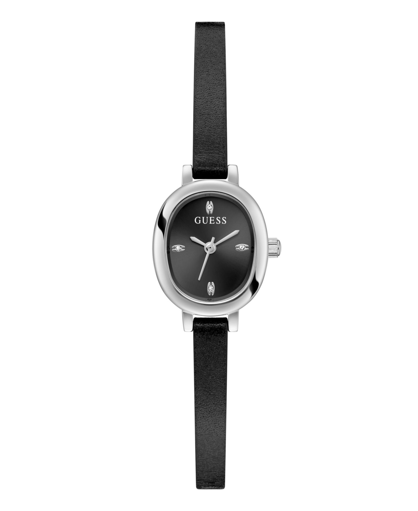 Женские часы GUESS Black Silver Tone Analog Watch, 21mm — фото 1