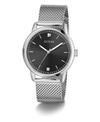 Men's Silver Tone Analog Watch, 40mm