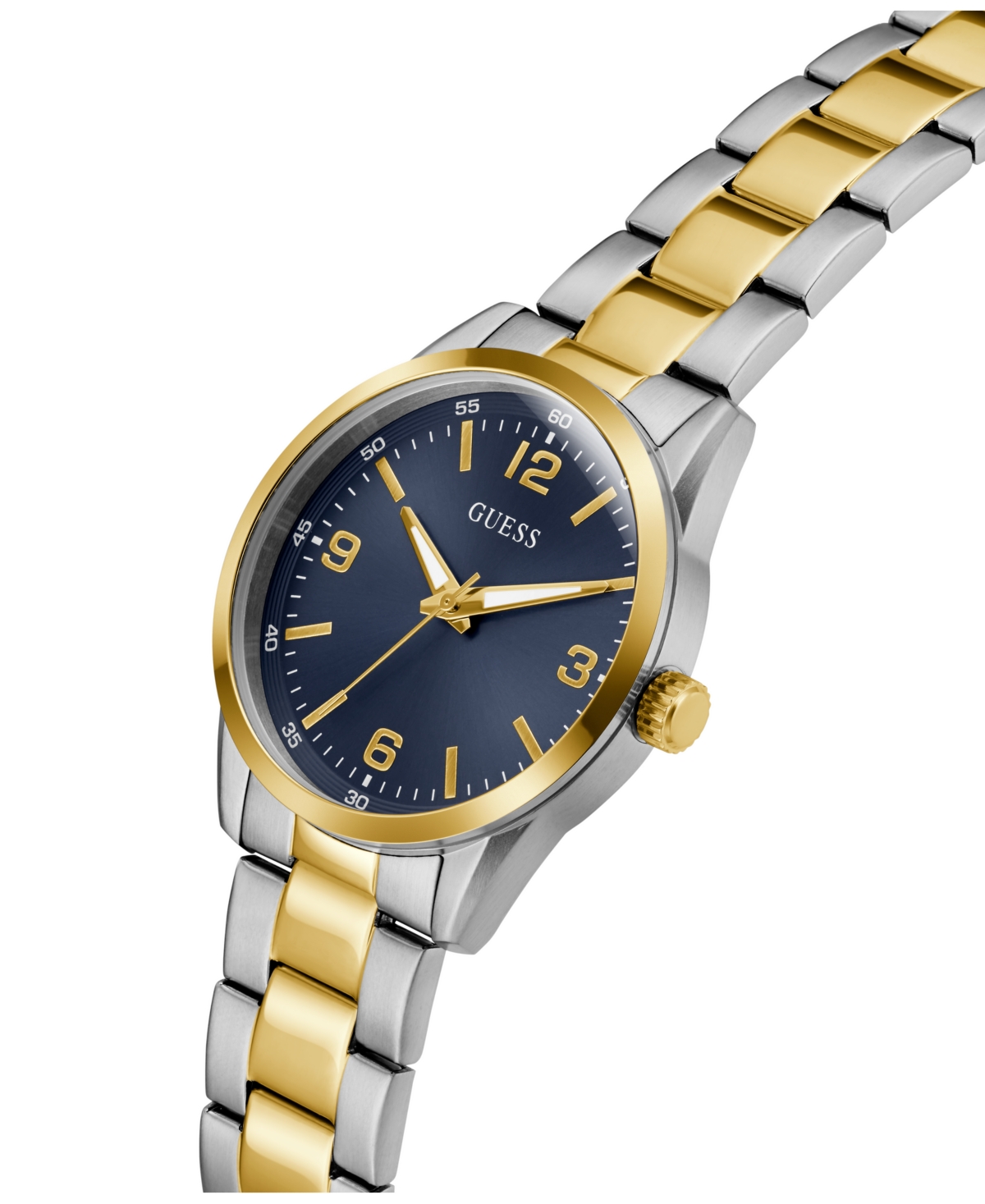 Guess Men's Two-tone Analog Watch, 40mm In Metallic