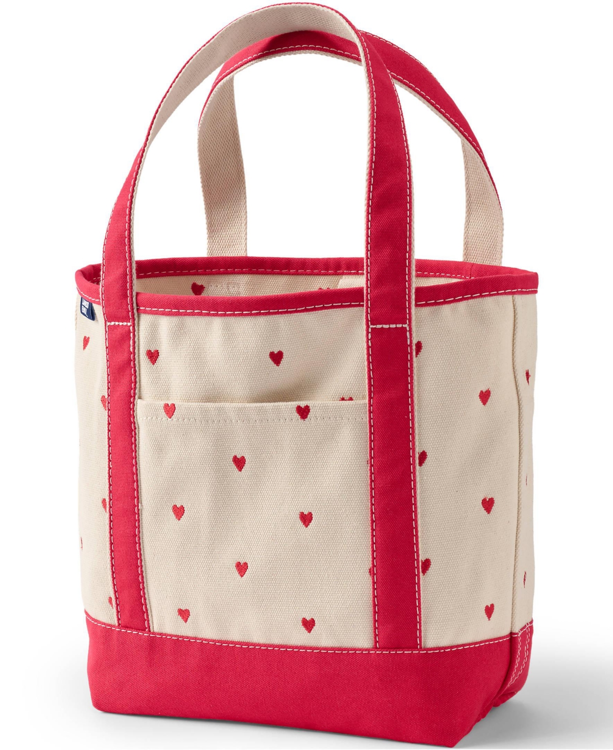 Medium Embroidered 5 Pocket Open Top Canvas Tote Bag - Embroidered pineapple