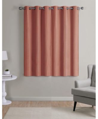 Modern Living 2 Pack Textured Woven Light Filtering Grommet Top Window Curtain Panels - in. Long