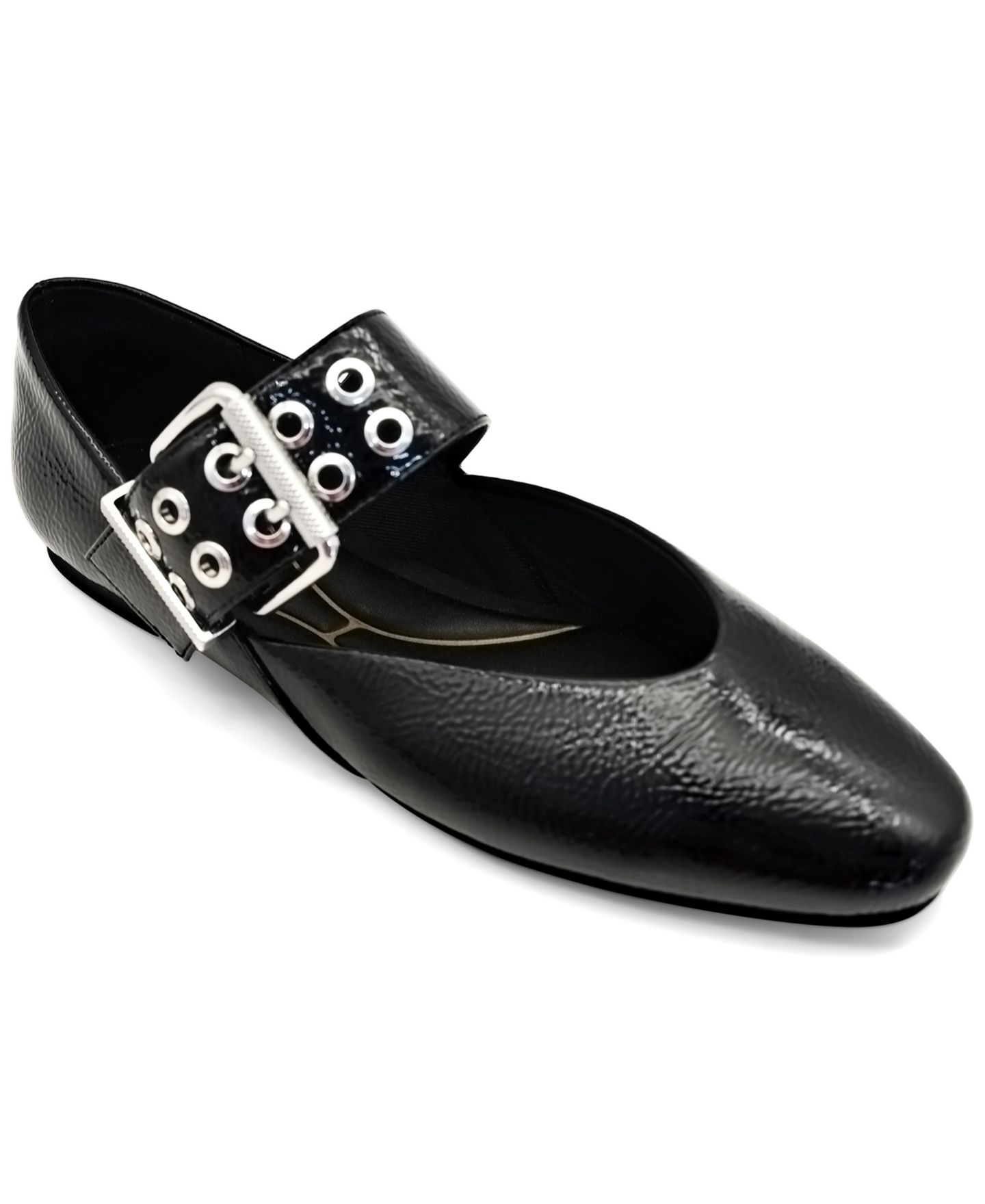 Женские балетки Kenneth Cole New York Marcella Mary Jane Ballet Flats, цвет: Чёрный лаковый — фото 1