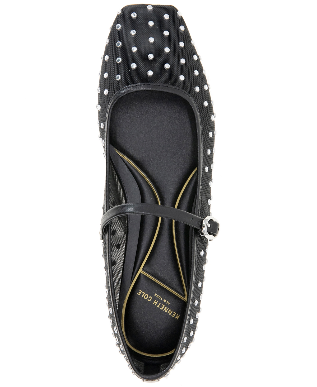Kenneth Cole New York Women's Jasper Mesh Mary Jane Ballet Flats In Black