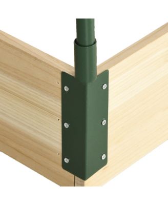 Raised Garden Bed with house PVC Cover, 4' x 3' x 2', Natural