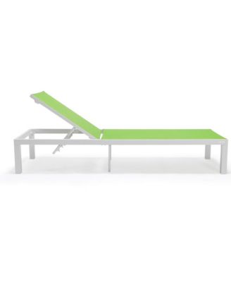 Marlin Patio Chaise Lounge Chair With White Aluminum Frame