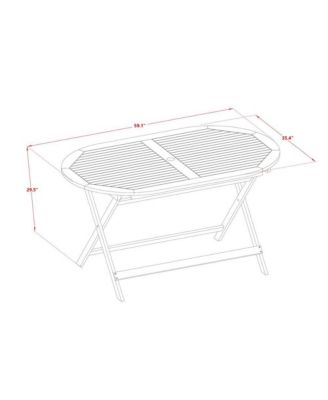 Wooden Patio Set Natural Oil