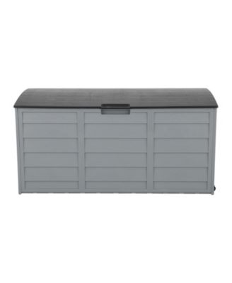 75Gal 260L Deck Storage Box for Tools Cushions Toys Seat Lockable Grey