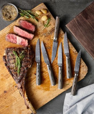 Bobby Flay 6-Pc. Steak Knife Set with Wood Storage Box