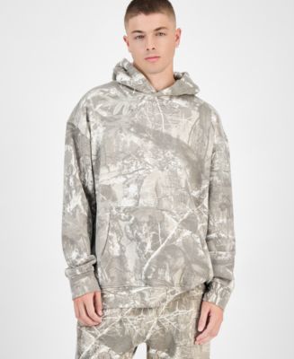 SmileyWorld Men's Snowy Camo Leaf Hoodie - Macy's